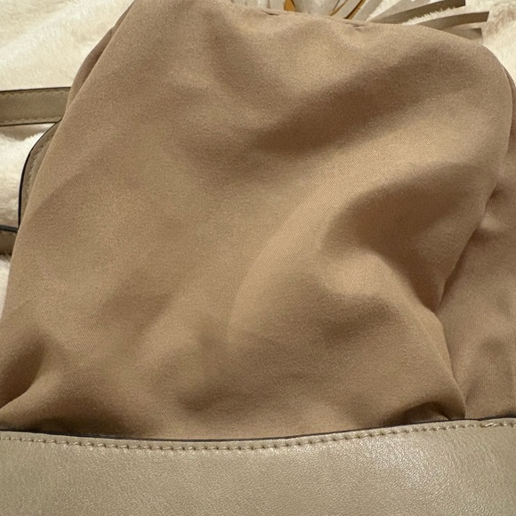 Beige Crossbody Bag with Tassels - Picture 10 of 10